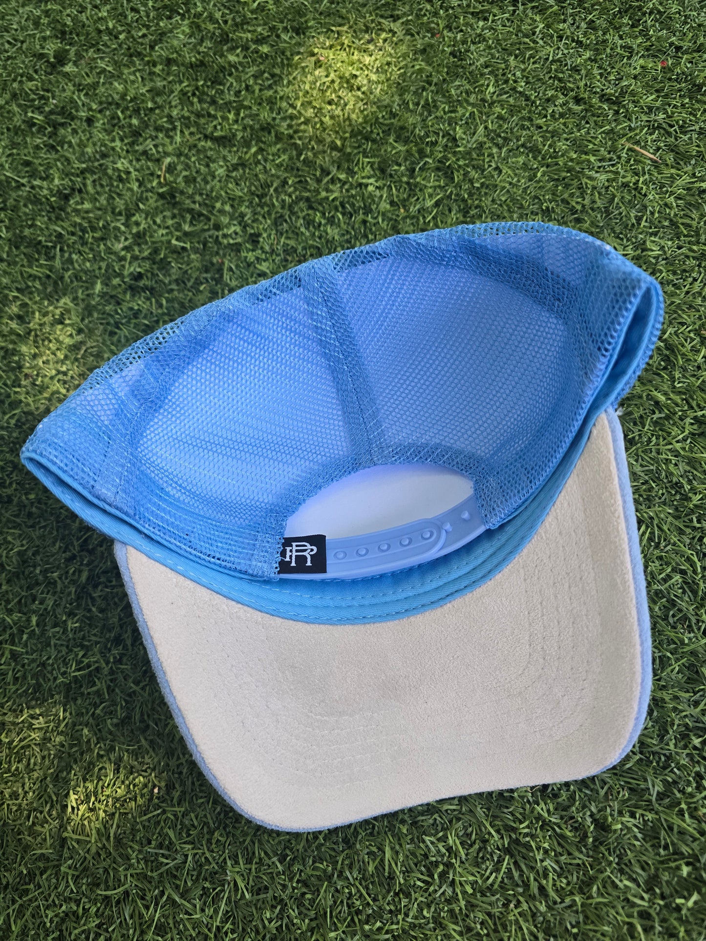Running Plays Baby Blue Suede Hat