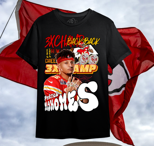 Mahomes 3x Champ tee
